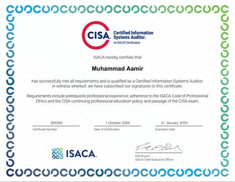 CISA certificate
