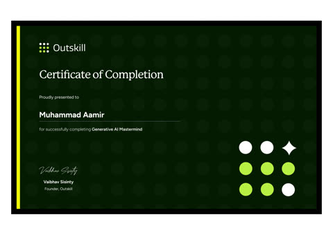 Generative AI Mastermind certificate